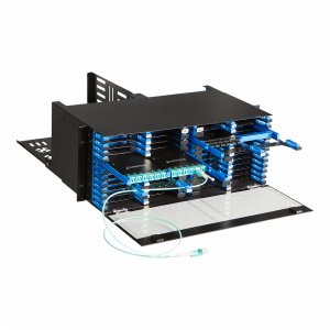 19" Enclosure for 48 MPO high-density cassettes, 4U, black